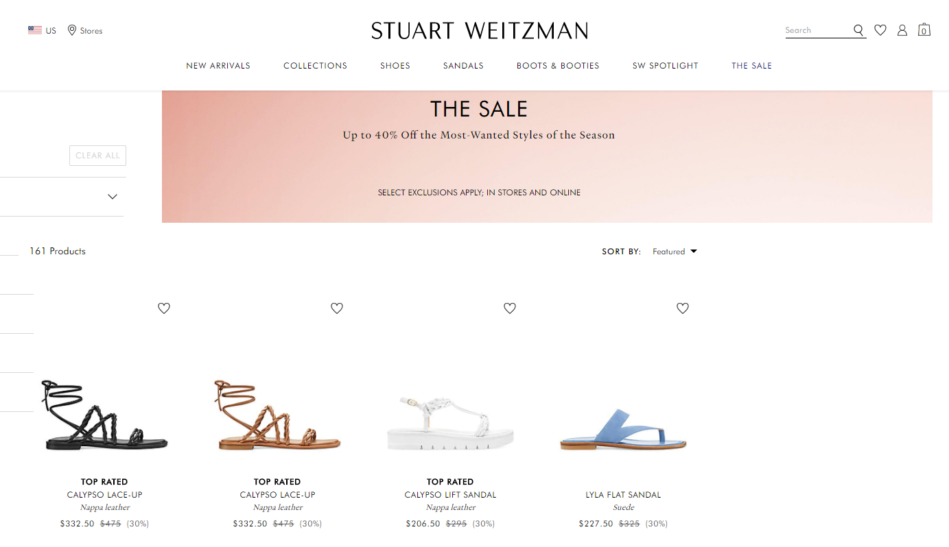 Stuart Weitzman優惠代碼2022-SW美國官網精選鞋履低至6折促銷美境免郵