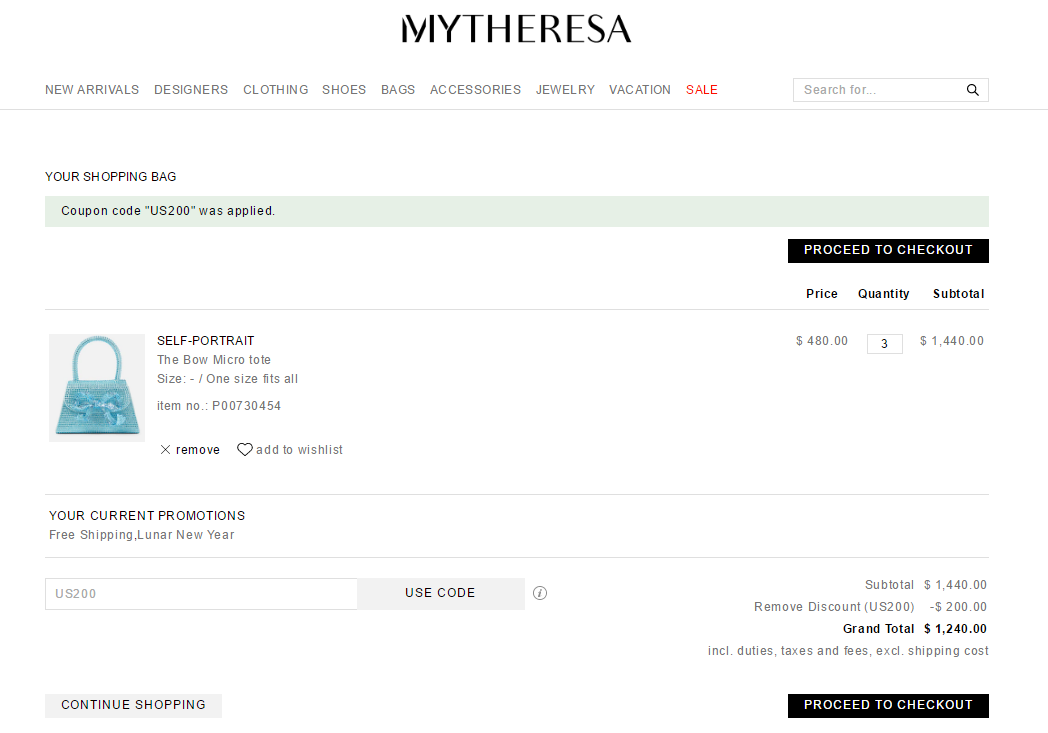 最新Mytheresa折扣码2023优惠券-mytheresa中国官网新年促销最高满减€200